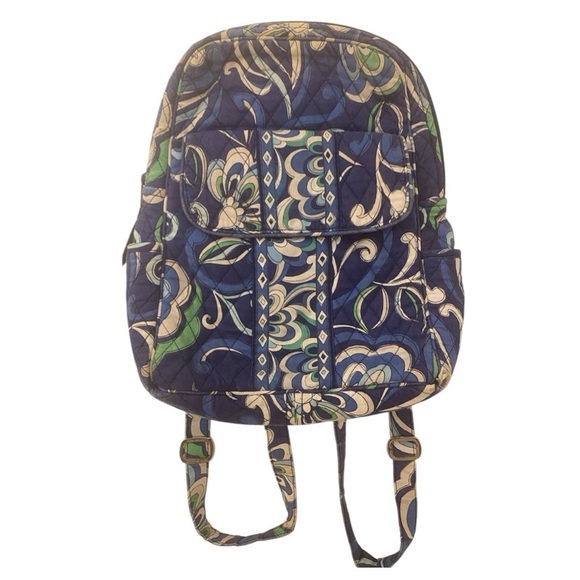Vera Bradley Vintage Rhythm And Blues Retired Print Mini Backpack Purse Y2K - Picture 1 of 13